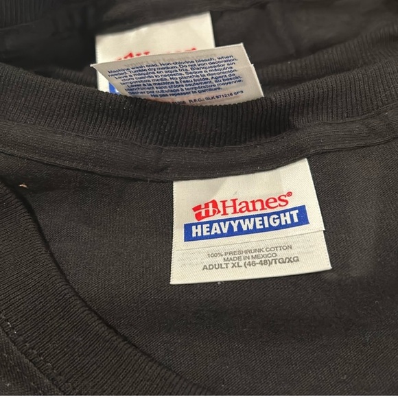 11 brand new XL men’s, 100% pre-shrunk cotton, Hanes adult T-shirts- all black - Picture 1 of 2